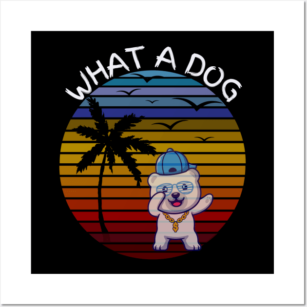 What a dog-Vintage Retro Style Wall Art by Mr.Dom store